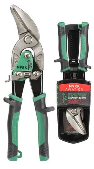 MVRK RIGHT CUTTING OFFSET AVIATION SNIP WITH HOLSTER HOLSTER & BELT CLIP